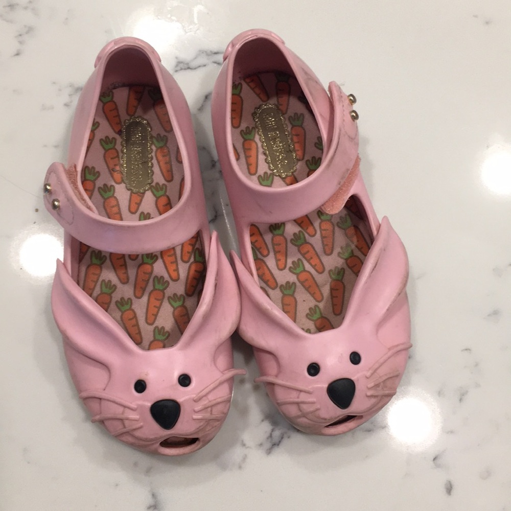 Mini Melissa pink bunny shoes 8